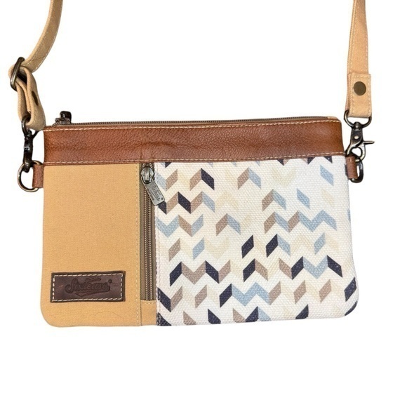 Sixtease Handbags - Sixtease Up-cycled Canvas Small and Crossbody Bag
